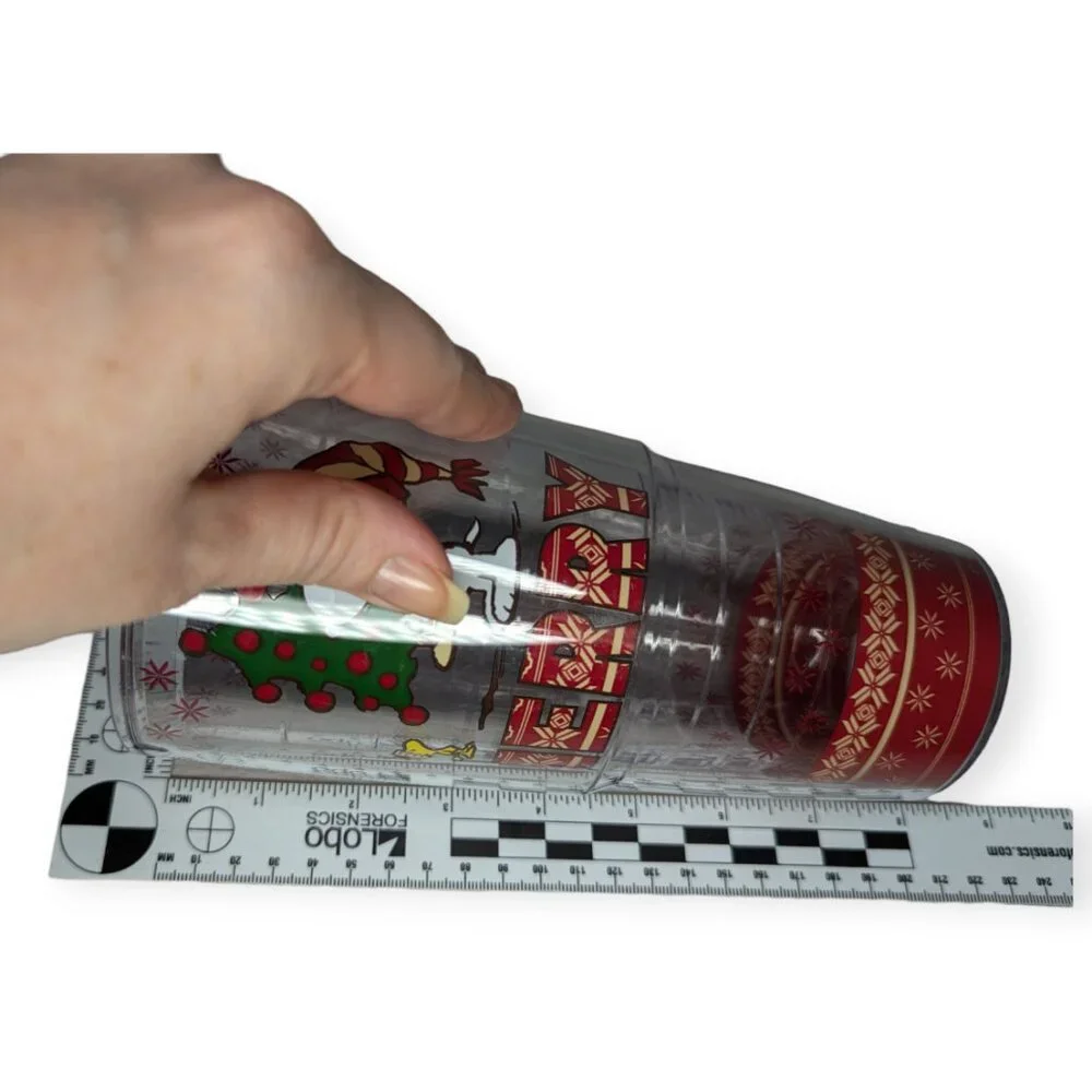 Tervis USA Peanuts Snoopy & Woodstock Merry Christmas Tree 24 oz Tumbler No Lid